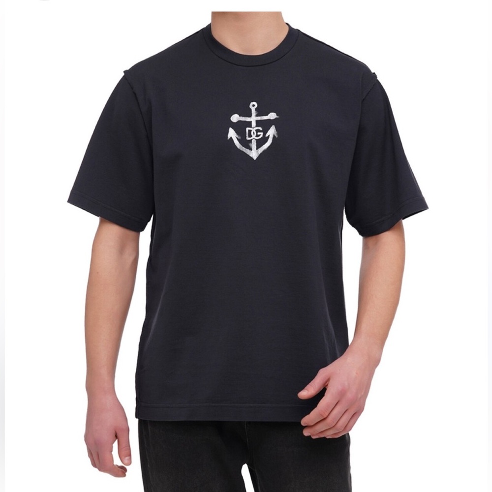 Dolce & Gabbana Marina-print cotton T-shirt (brand new in tag)